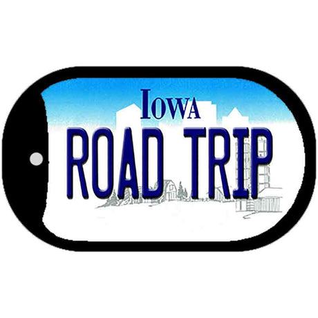 Road Trip Iowa Novelty Metal Dog Tag Necklace DT-10977