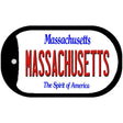 Massachusetts Novelty Metal Dog Tag Necklace DT-10978