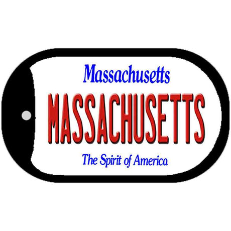 Massachusetts Novelty Metal Dog Tag Necklace DT-10978