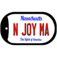 N Joy MA Massachusetts Novelty Metal Dog Tag Necklace DT-10980