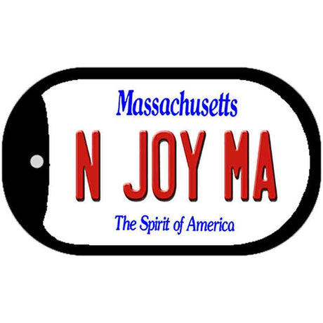 N Joy MA Massachusetts Novelty Metal Dog Tag Necklace DT-10980