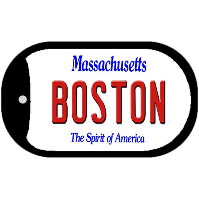 Boston Massachusetts Novelty Metal Dog Tag Necklace DT-10981