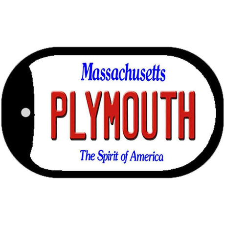 Plymouth Massachusetts Novelty Metal Dog Tag Necklace DT-10984