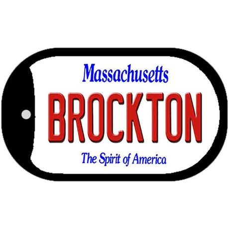 Brockton Massachusetts Novelty Metal Dog Tag Necklace DT-10988