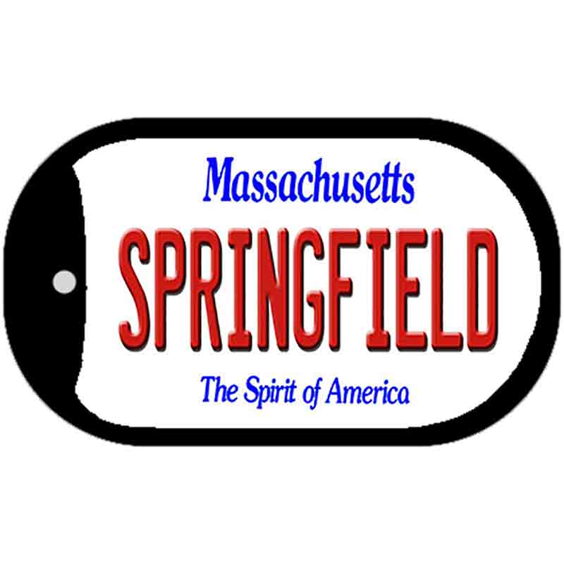 Springfield Massachusetts Novelty Metal Dog Tag Necklace DT-10992