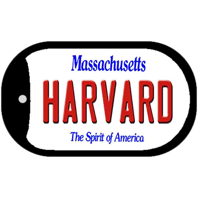 Harvard Massachusetts Novelty Metal Dog Tag Necklace DT-10993