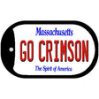 Go Crimson Massachusetts Novelty Metal Dog Tag Necklace DT-10994