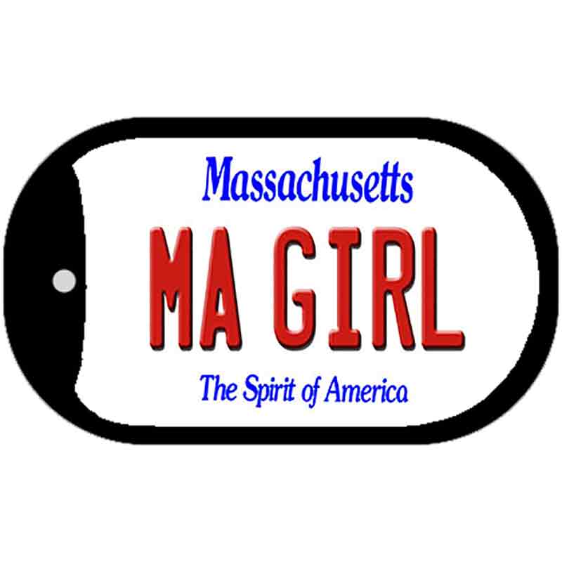 MA Girl Massachusetts Novelty Metal Dog Tag Necklace DT-10995