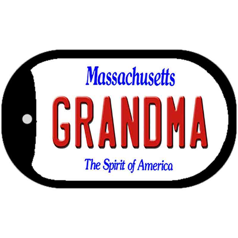 Grandma Massachusetts Novelty Metal Dog Tag Necklace DT-10997