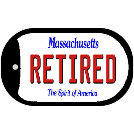 Retired Massachusetts Novelty Metal Dog Tag Necklace DT-10999