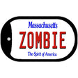 Zombie Massachusetts Novelty Metal Dog Tag Necklace DT-11001