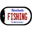 Fishing Massachusetts Novelty Metal Dog Tag Necklace DT-11004