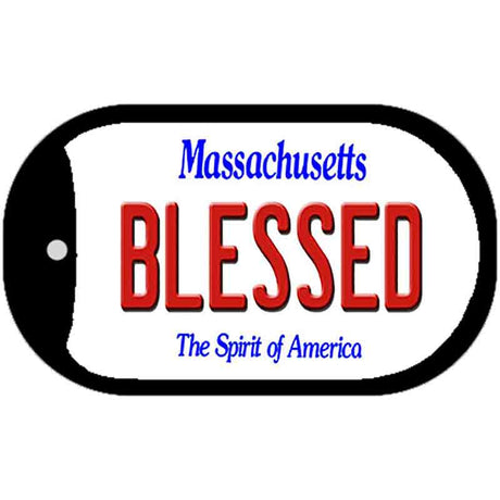 Blessed Massachusetts Novelty Metal Dog Tag Necklace DT-11011