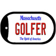 Golfer Massachusetts Novelty Metal Dog Tag Necklace DT-11012