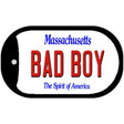 Bad Boy Massachusetts Novelty Metal Dog Tag Necklace DT-11015