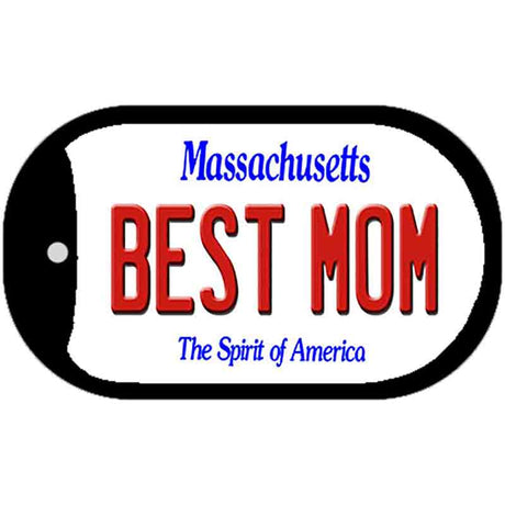 Best Mom Massachusetts Novelty Metal Dog Tag Necklace DT-11016