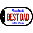 Best Dad Massachusetts Novelty Metal Dog Tag Necklace DT-11017