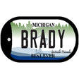 Brady Michigan Novelty Metal Dog Tag Necklace DT-11025