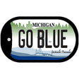 Go Blue Michigan Novelty Metal Dog Tag Necklace DT-11026