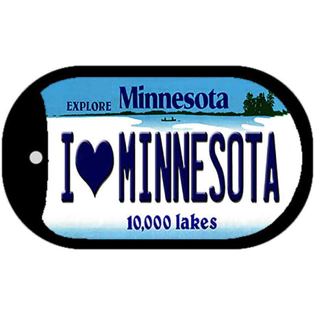 I Love Minnesota Novelty Metal Dog Tag Necklace DT-11034