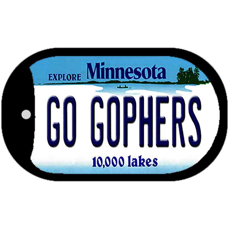 Go Gophers Minnesota Novelty Metal Dog Tag Necklace DT-11054