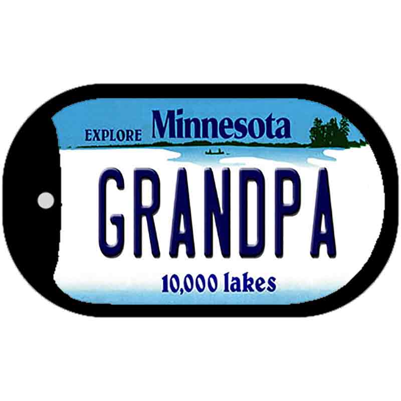 Grandpa Minnesota Novelty Metal Dog Tag Necklace DT-11059