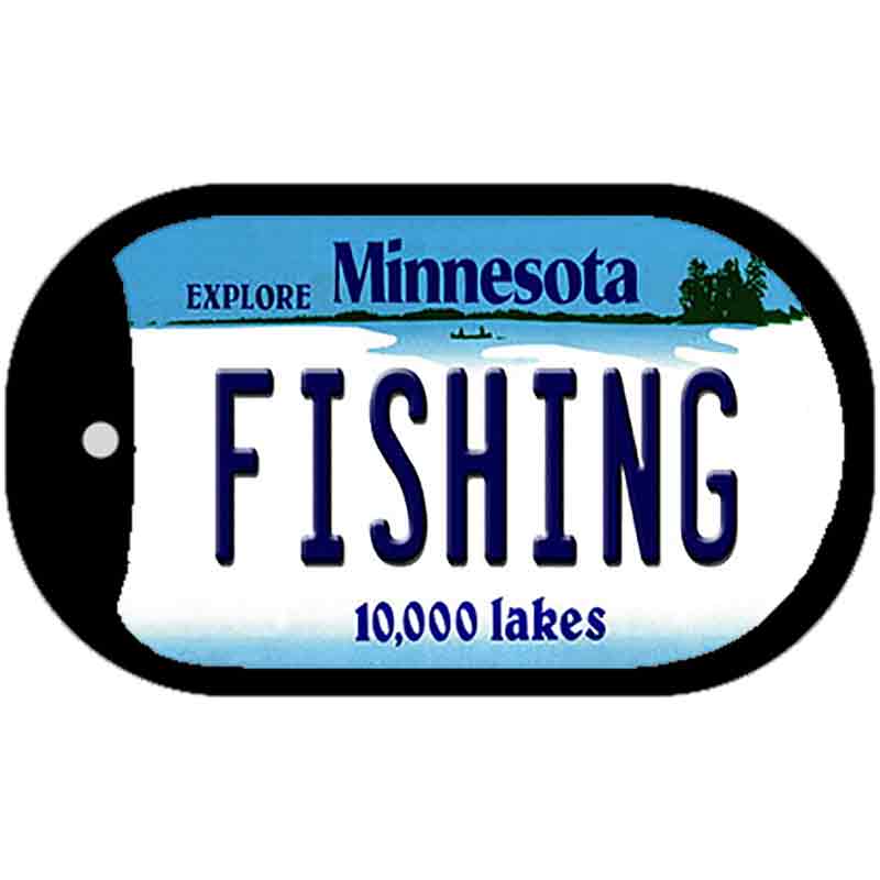 Fishing Minnesota Novelty Metal Dog Tag Necklace DT-11065