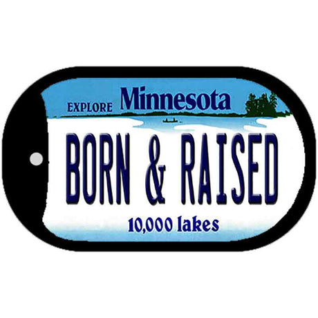 Born and Raised Minnesota Novelty Metal Dog Tag Necklace DT-11071