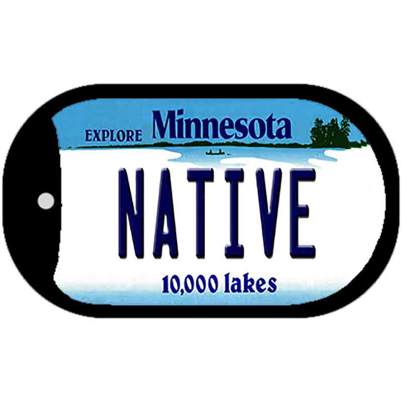 Native Minnesota Novelty Metal Dog Tag Necklace DT-11073