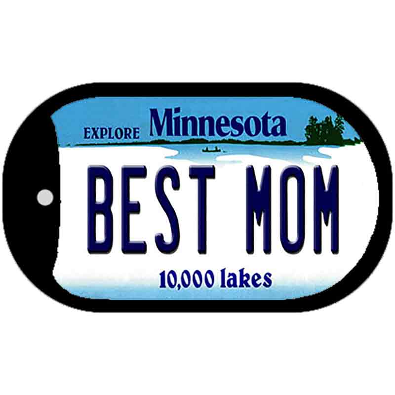 Best Mom Minnesota Novelty Metal Dog Tag Necklace DT-11079