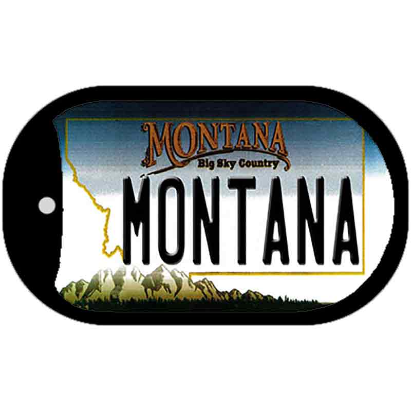 Montana Novelty Metal Dog Tag Necklace DT-11085