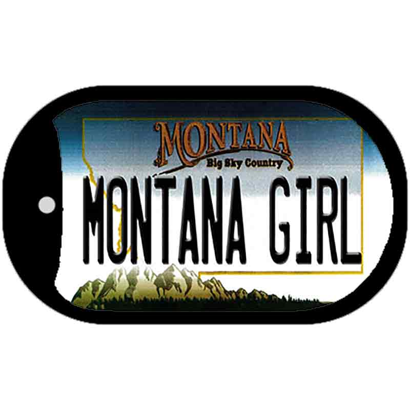 Montana Girl Novelty Metal Dog Tag Necklace DT-11088