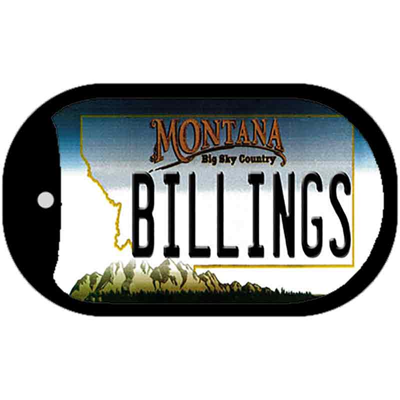 Billings Montana Novelty Metal Dog Tag Necklace DT-11090