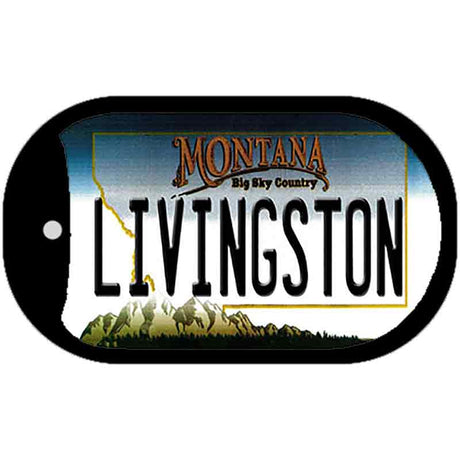 Livingston Montana Novelty Metal Dog Tag Necklace DT-11098