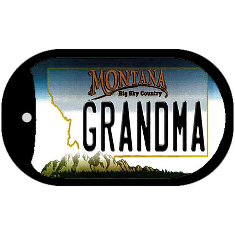 Grandma Montana Novelty Metal Dog Tag Necklace DT-11103