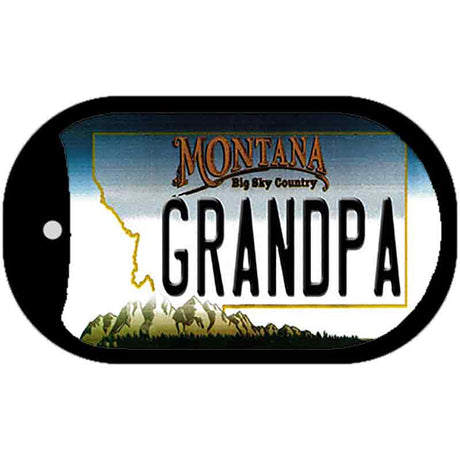 Grandpa Montana Novelty Metal Dog Tag Necklace DT-11104