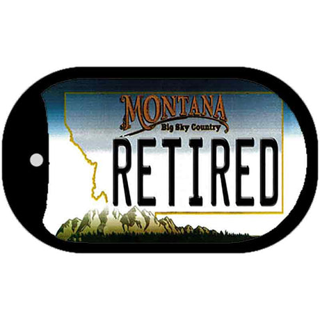 Retired Montana Novelty Metal Dog Tag Necklace DT-11105