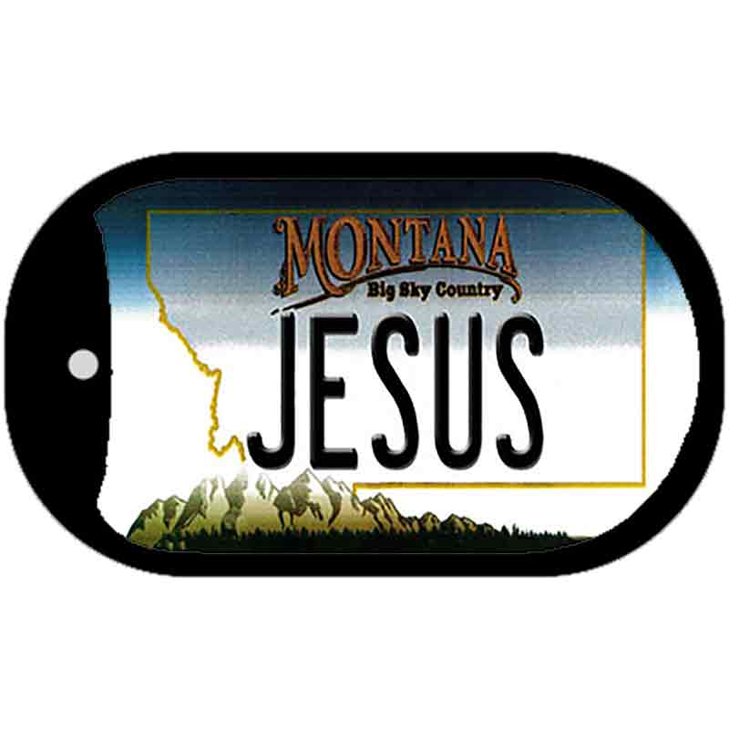 Jesus Montana Novelty Metal Dog Tag Necklace DT-11109