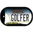 Golfer Montana Novelty Metal Dog Tag Necklace DT-11121