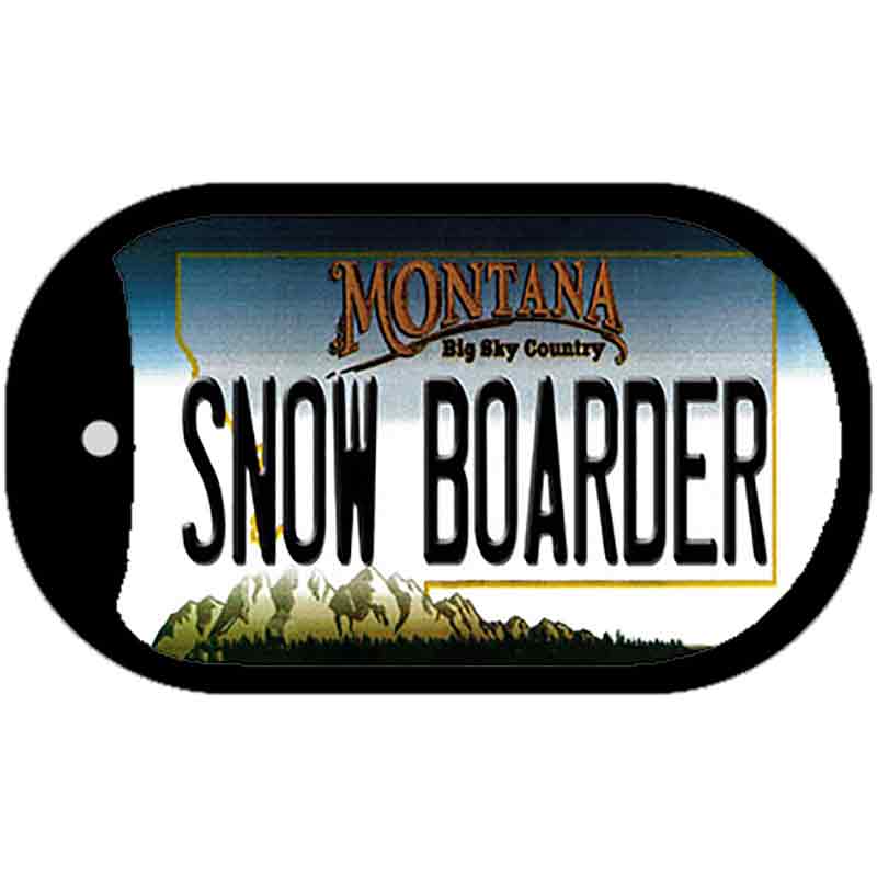 Snow Boarder Montana Novelty Metal Dog Tag Necklace DT-11123