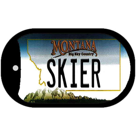 Skier Montana Novelty Metal Dog Tag Necklace DT-11124