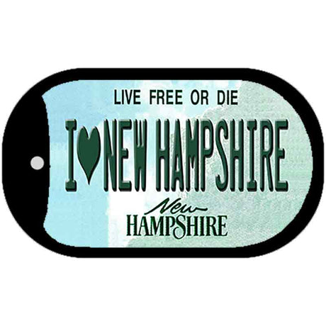 I Love New Hampshire Novelty Metal Dog Tag Necklace DT-11132