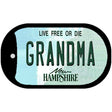 Grandma New Hampshire Novelty Metal Dog Tag Necklace DT-11152