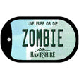 Zombie New Hampshire Novelty Metal Dog Tag Necklace DT-11156