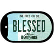 Blessed New Hampshire Novelty Metal Dog Tag Necklace DT-11168