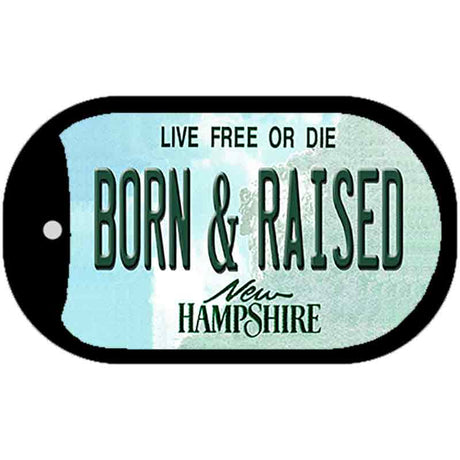 Born and Raised New Hampshire Novelty Metal Dog Tag Necklace DT-11169