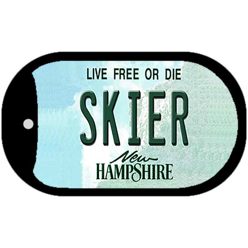 Skier New Hampshire Novelty Metal Dog Tag Necklace DT-11172