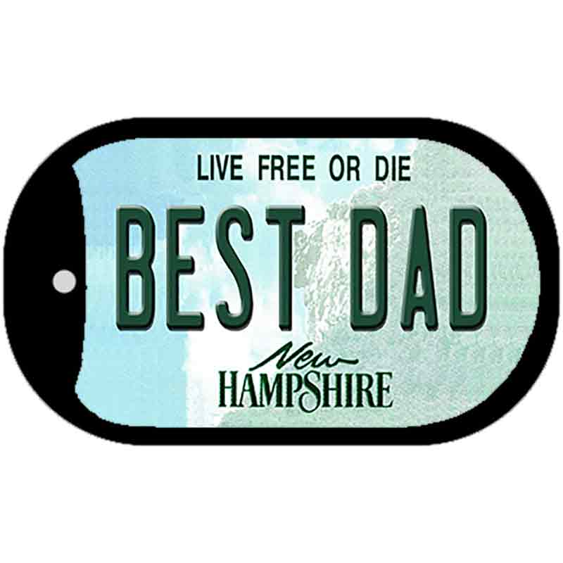 Best Dad New Hampshire Novelty Metal Dog Tag Necklace DT-11177