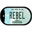 Rebel New Hampshire Novelty Metal Dog Tag Necklace DT-11178