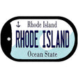 Rhode Island Novelty Metal Dog Tag Necklace DT-11179